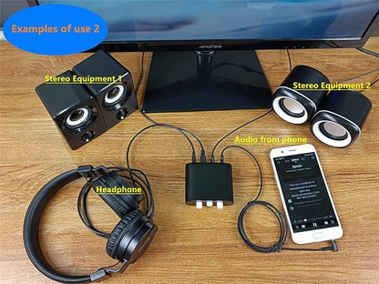 New D3 3-in-1-Out 3.5mm Stereo Audio Switch Source Input Signal switcher - Image 6