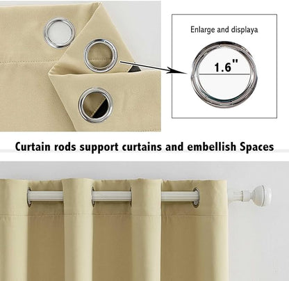 Anytime 100% Blackout Curtain 2 Panels Set, Thermal Insulated Window Drapes - Image 4