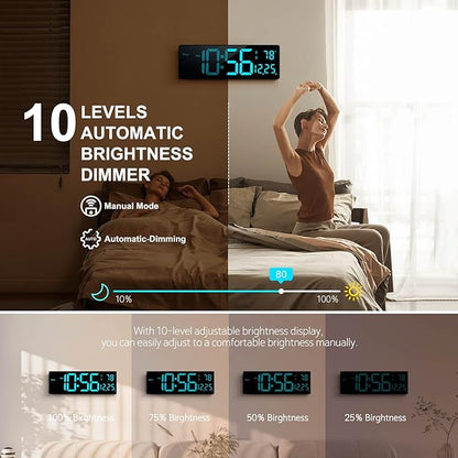Digital Wall Clock Large Display 16", Digital Clock - Image 4