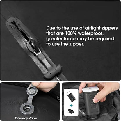 Vacuum Seal Travel Backpack 45L Expandable Air Compression System Water - Image 4
