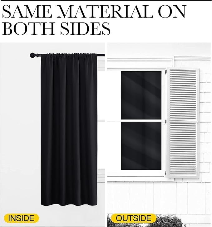 NICETOWN Short Curtains 36 inches Long, Kitchen Window Curtains Over Sink - Image 6