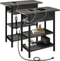 LIDYUK End Table with Charging Station, Flip Top Narrow Side Table by LIDYUK