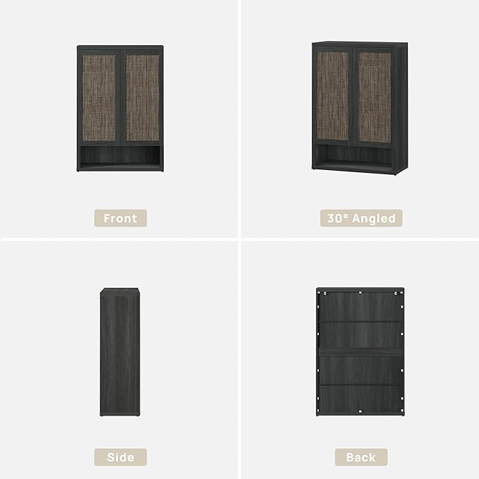 SICOTAS Rattan Shoe Storage Cabinet - Image 9