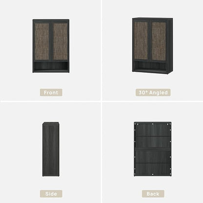 SICOTAS Rattan Shoe Storage Cabinet - Image 9