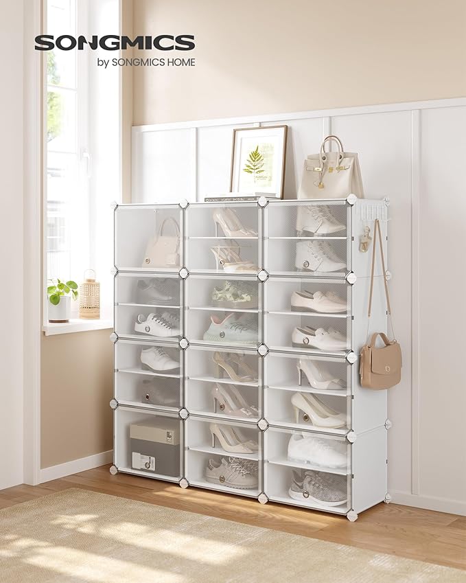 SONGMICS Shoe Rack Organizer, 12-Tier Shoe Storage Cabinet - Image 2