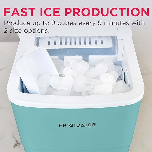 Frigidaire EFIC108-Blue Compact Ice Maker, Counter-top Portable, 26 lb per Day - Image 4