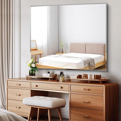 CILIBER Beveled Bathroom Mirror, 40x48 Inch Large Frameless Mirrors - Image 2