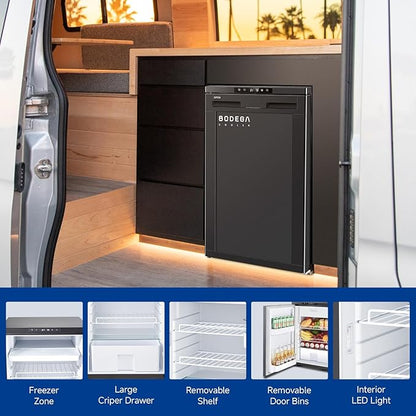 BODEGACOOLER 12 Volt Refrigerator, 83L RV Refrigerator APP Control, RV Fridge - Image 4