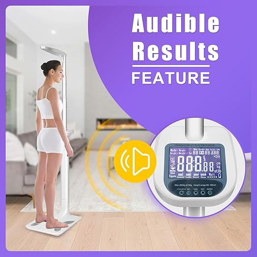 Ultrasonic Digital Physician Scale, 440lb/200kg Height and Weight Scale - Image 3