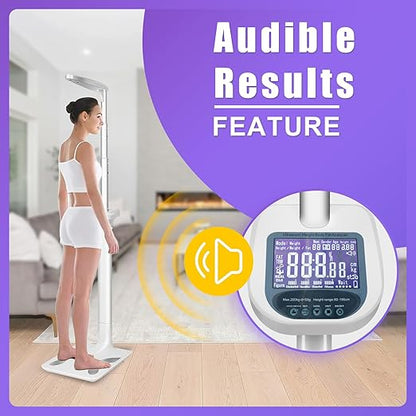 Ultrasonic Digital Physician Scale, 440lb/200kg Height and Weight Scale - Image 3