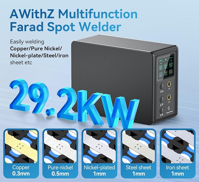Battery Spot Welder, AWithZ 29.2 KW Capacitor Spot Welder, 2-in-1 Automatic & - Image 2