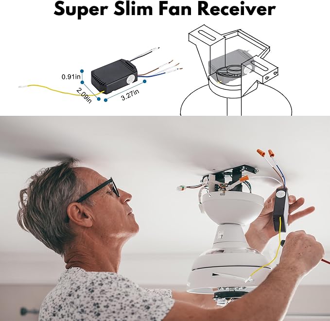LPHUMEX Ceiling Fan Light Remote Control Kit - Image 2