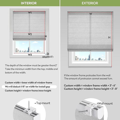 ZSTARR Smart Roman Shades Rechargeable Motorized Blinds - Image 6