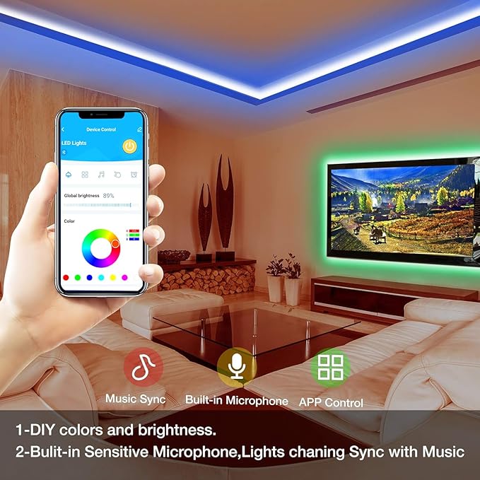 DAYBETTER Smart RGB Led Strip Lights, 200ft Led Lights - Image 5