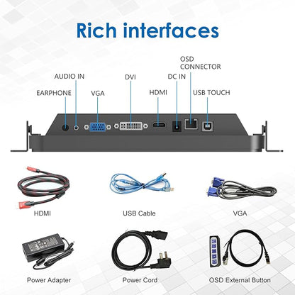 10.1 Inch 1000 Nits Sunlight Readable Multi Touch PCAP Open Frame Touch Screen - Image 7