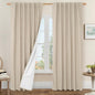 LAMIT 100% Blackout Linen Curtains, 84 Inch Linen Textured Living Room by LAMIT