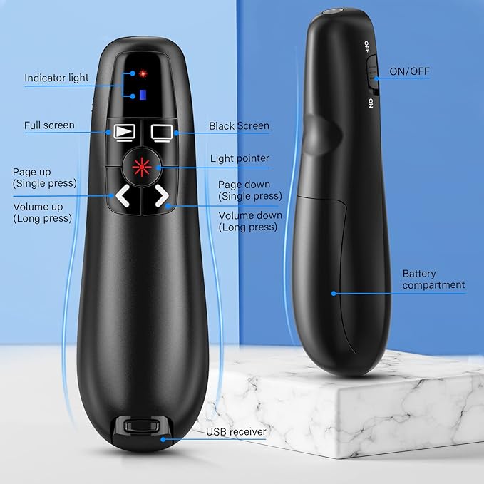 NinjaABXY Presentation Clicker Wireless Presenter Remote Clicker - Image 7