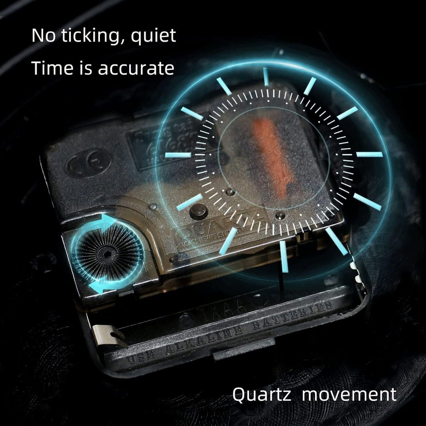 YOUKI Metal Motorcycle Wall Clock,Desk Shelf Clocks Digital Clock for Bedroom,Retro Vintage Non-Ticking Table Clock Battery Operated Silent,Easy to Read,Wall Art16.9 * 1.5 * 7.5 Inches,Red