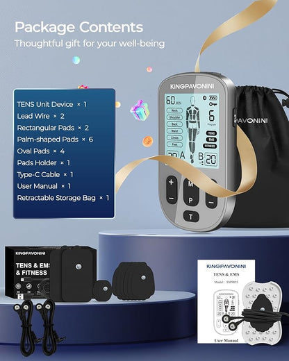 KingPavonini 3-in-1 TENS Unit Muscle Stimulator - Image 9