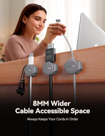 8-Pack Cord Organizer Magnetic Cable Clips, Desk Cable Management Wire Hider - Image 4