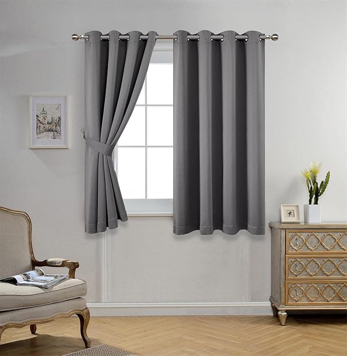 MIUCO 1 Pair Thermal Insulated Grommet 52-Inch-by-63-Inch Blackout Window - Image 2