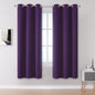 DUALIFE Royal Purple Blackout Curtain Panels by DUALIFE