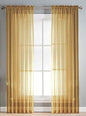 Sapphire Home Gold Sheer Curtains - 84 Inches Length, 2 Panels Set Sheer Drapes, Light Filtering Textured Window Curtain for Living Room, Bedroom, Kitchen, and Dining Room - 54"x84", Gold/Bronze