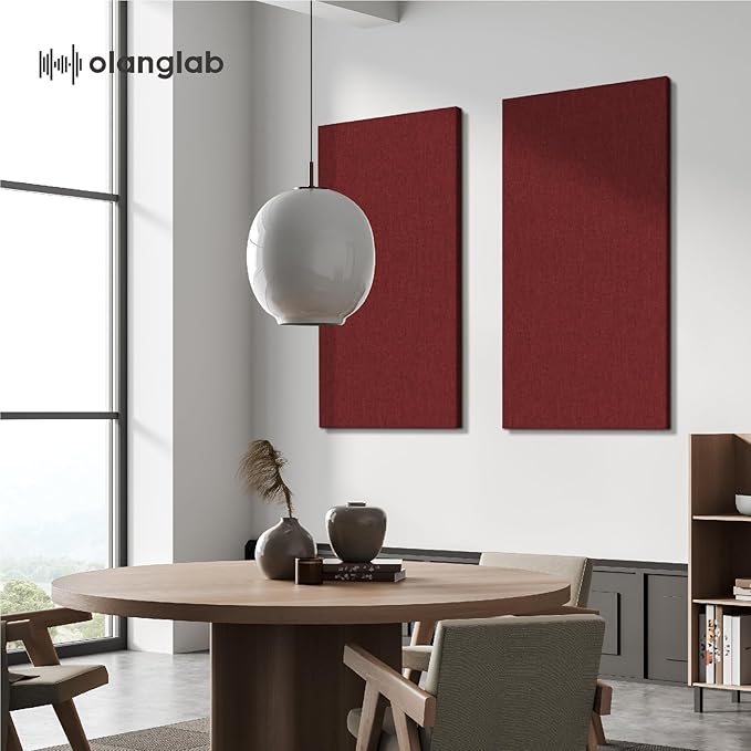 Olanglab Acoustic Panels 2 Pack, Fabric Wrapped Sound Proof Foam Panels - Image 8