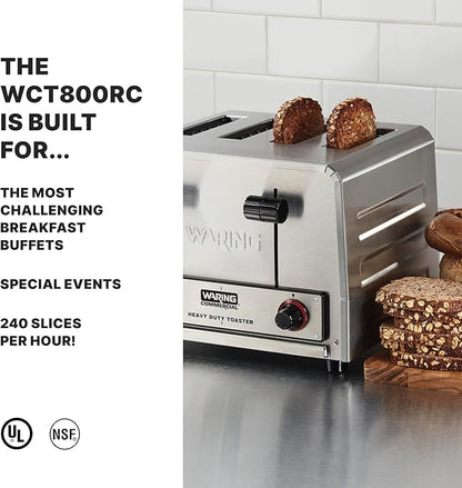 Waring Commercial WCT800RC 4-Slice Heavy Duty Commercial Pop-Up Toaster - Image 2