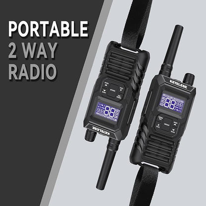 Ketelese T4 Walkie Talkies Long Range, IP67 Waterproof Dustproof Two Way Radio - Image 4