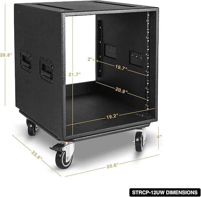 Sound Town 12U PA/DJ Rack/Road Case - Image 7