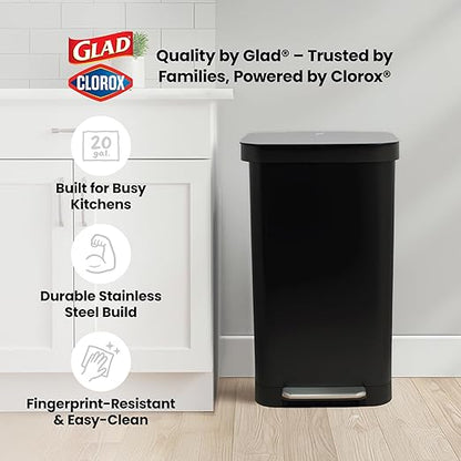 Glad Stainless Steel Step Trash Can, Series 2 - Image 9