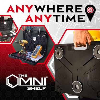 The OmniShelf Magnetic Portable Workstation + Toolbox, Computer & Laptop Stand - Image 6