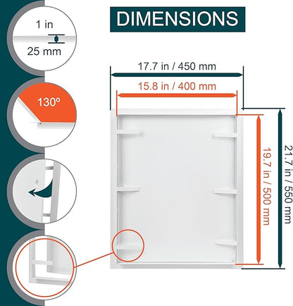 16" x 20" White Metal Access Panel. Service Shaft Door Panel. Plumbing - Image 2