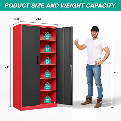 6 Tier Garage Storage Cabinet - Image 3