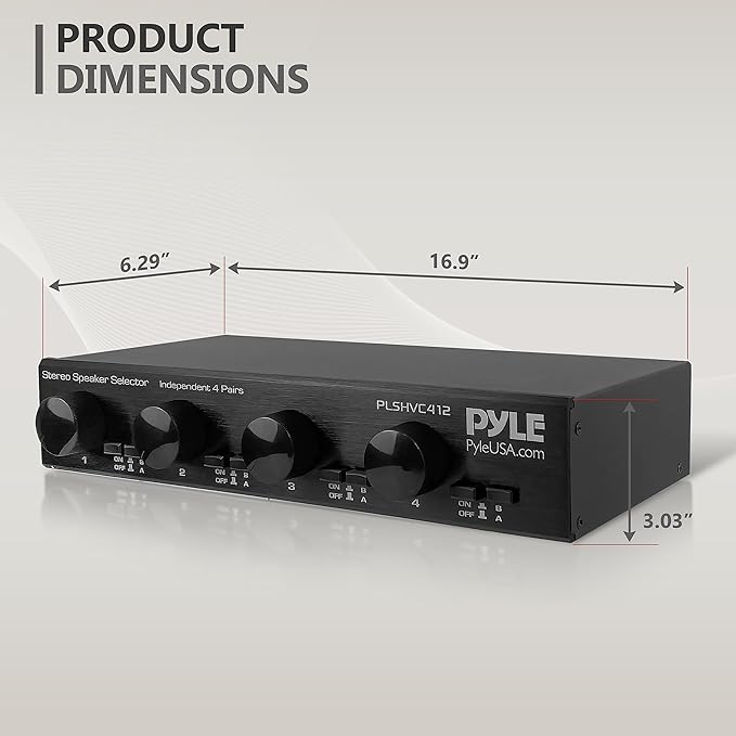 Pyle 4 Channel High Power Stereo Speaker Selector - Image 7