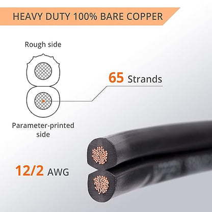 Wirefy 12/2 Low Voltage Landscape Wire 50 ft | Low Voltage Landscape Lighting - Image 2