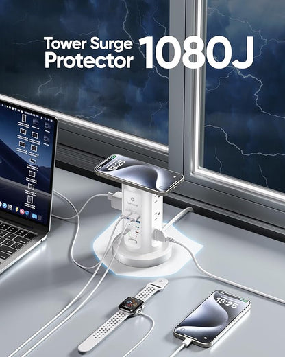 Kakyanill 115W USB Charging Station, Surge Protector Power Strip Tower - Image 5