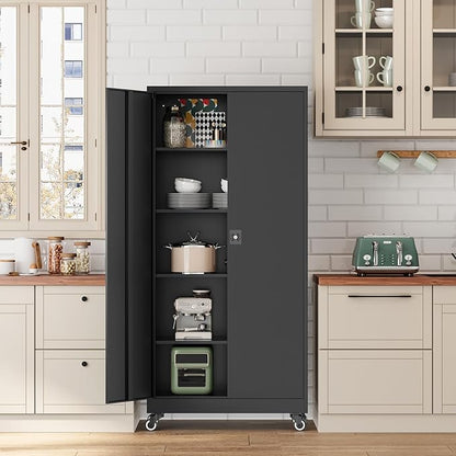 Metal Rolling Storage Cabinet-74.6” Tall Steel File Cabinets - Image 5