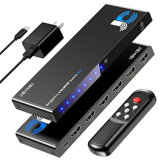 JCHICI HDMI Switch 5 in 1 Out 8K@60Hz 4K@120Hz by JCHICI