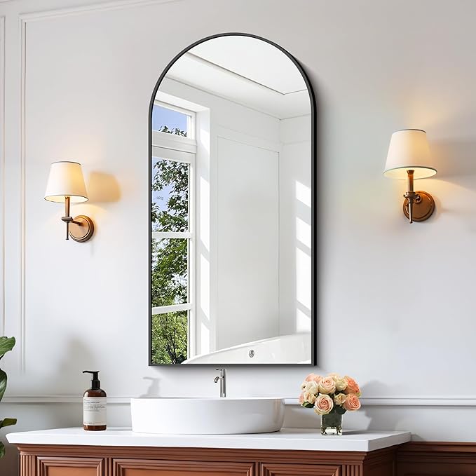 CIRCUMI Arched Wall Mirror, Metal Frame, Large Size - Image 2