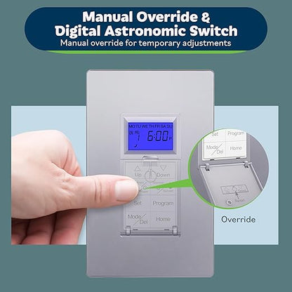TOPGREENER Digital Astronomic Timer Switch, 7-Day Programmable Sunrise Sunset - Image 5