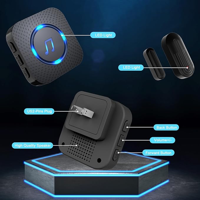 SanJie Door Sensor Chime for Door Opens, Door Entry Chime for - Image 8
