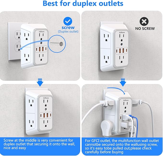 JcBlaon Outlet Extender Surge Protector - Image 5