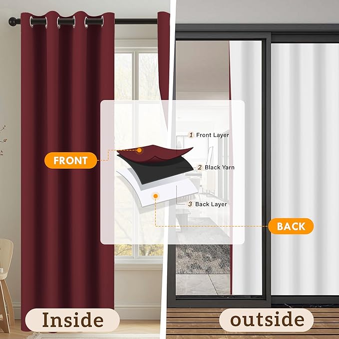 100% Blackout Curtains 108 Inch Length - Image 9