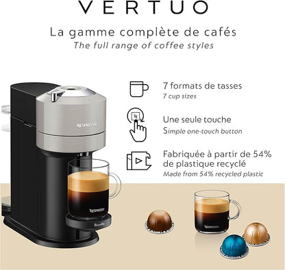 Nespresso Vertuo Next Coffee and Espresso Maker by Breville, Light Grey - Image 3