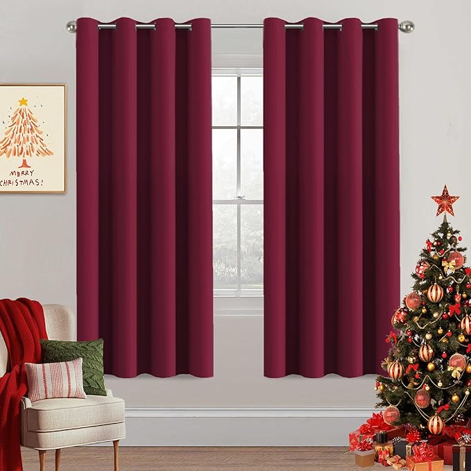 H.VERSAILTEX Christmas Blackout Curtains Thermal Insulated Blackout Curtains by HVERSAILTEX