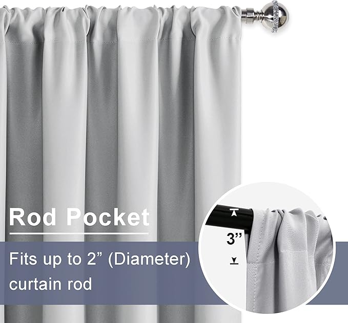 JIUZHEN Blackout Curtains for Bedroom - Image 6