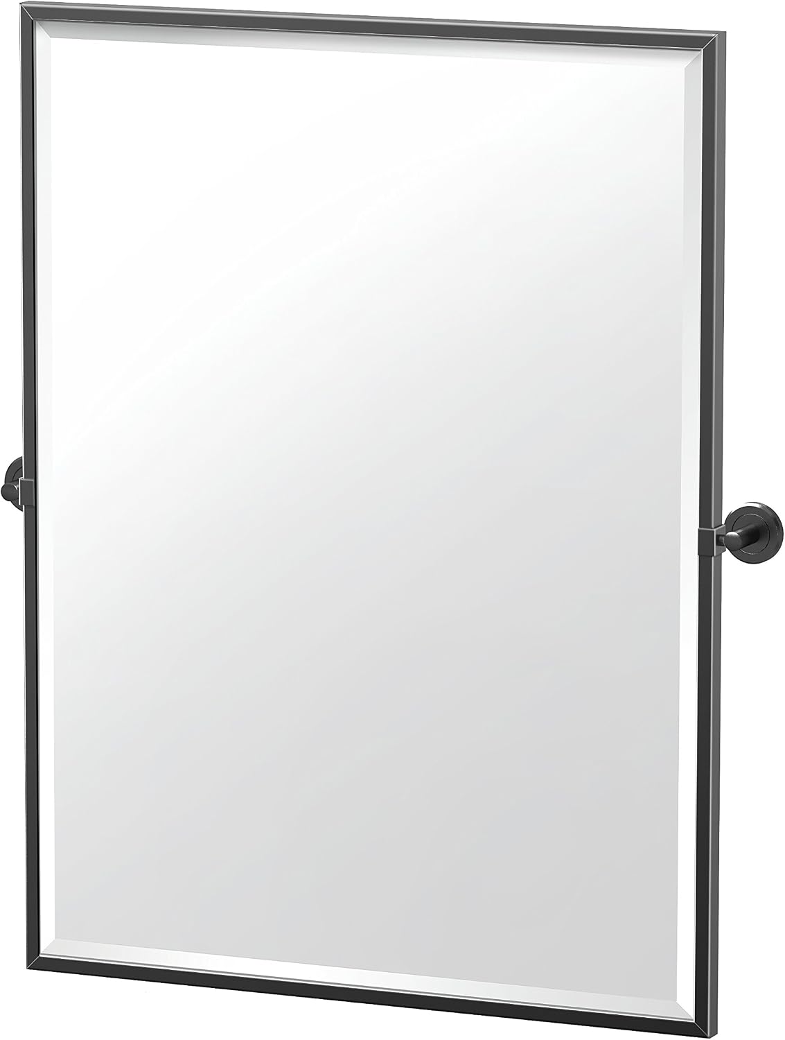 Gatco 4249MXFS Latitude II, Framed Large Rectangle Mirror, 32.5” H, Matte Black