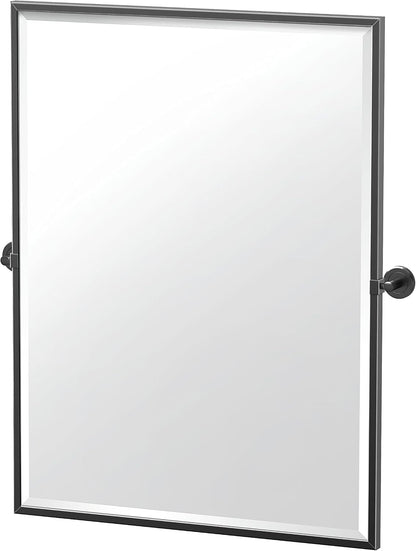 Gatco 4249MXFS Latitude II, Framed Large Rectangle Mirror, 32.5” H, Matte Black